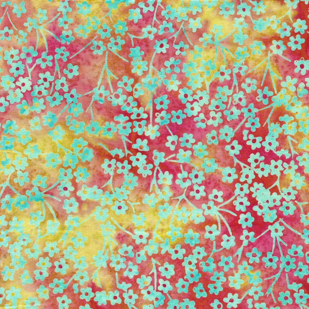 [112311810] 112311810 / Round Flower Stems-Multi Pink Orange Sunset