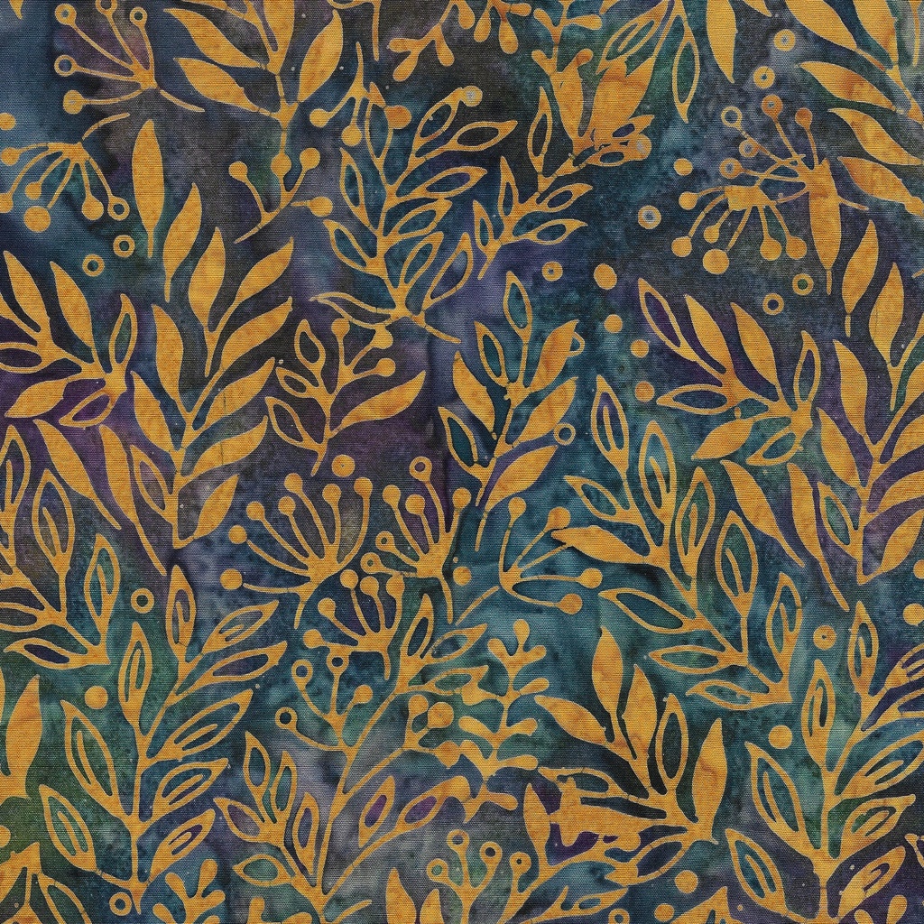 [112419828] 112419828 / Leaves with Dandelion-Multi Blue Purple