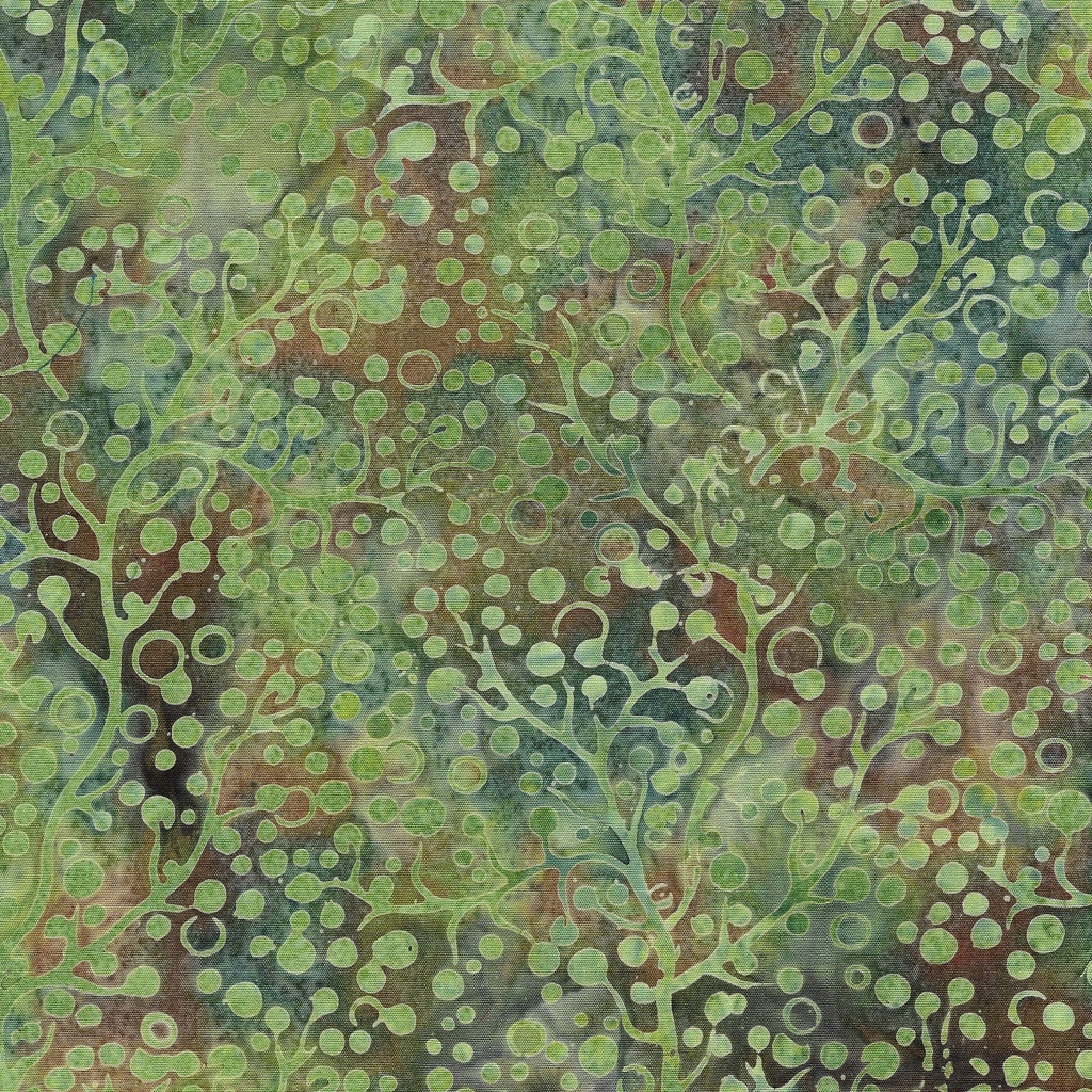 112426835 / Vine Dot-Multi Green Brown Pinecone