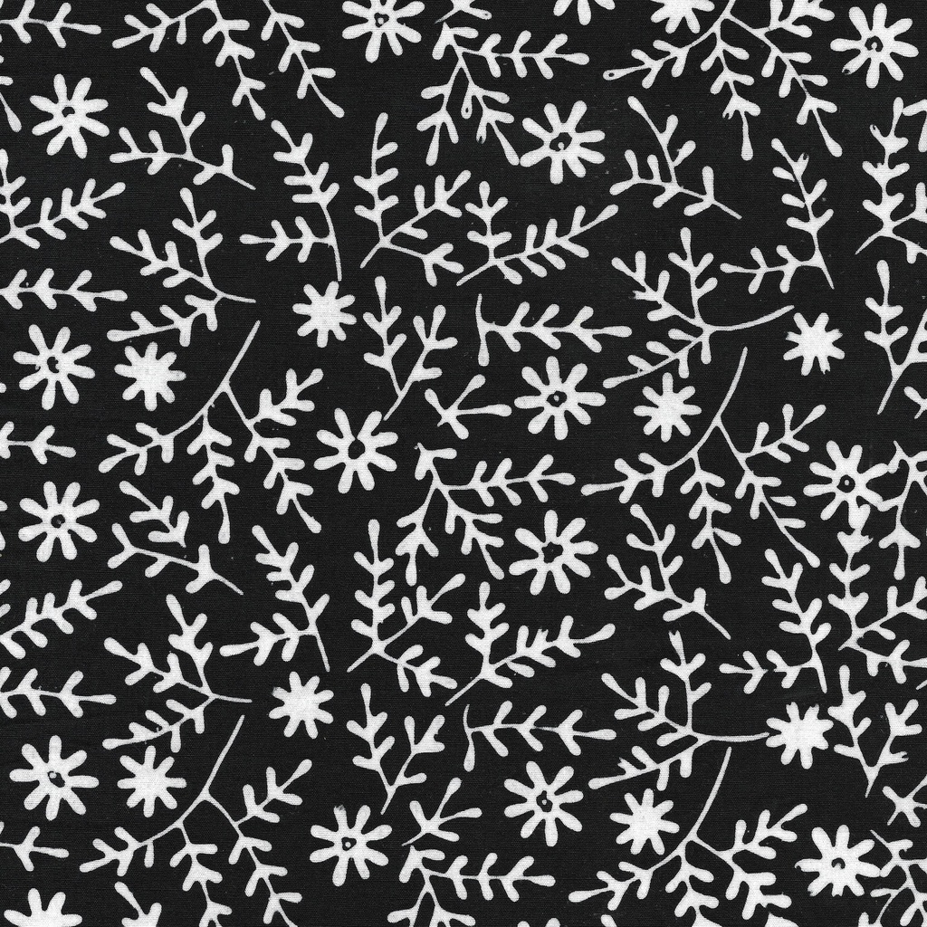 112433795 / Sprig With Small Daisy-Black