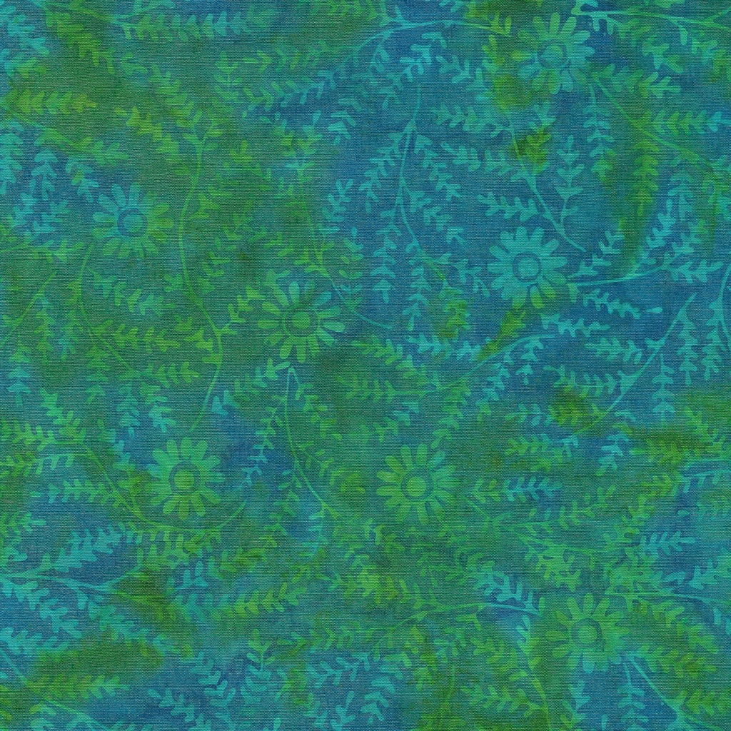 [112434851] 112434851 / Thyme w/ Daisy-Multi Turquoise Green