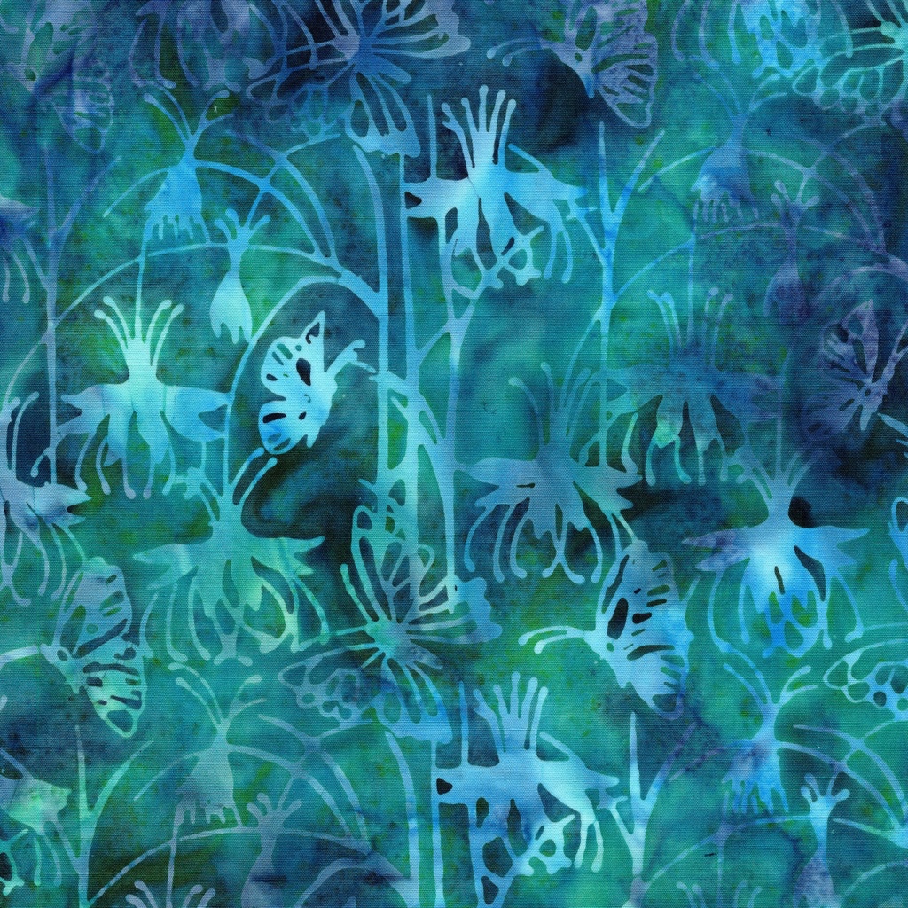 112502975 / Fuchsia Butterfly-Teal Bermuda