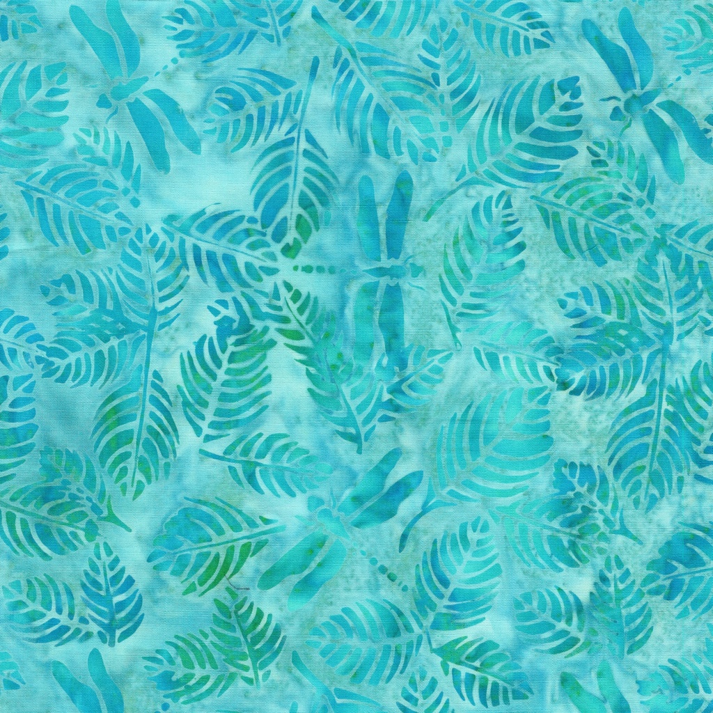 [112505915] 112505915 / Dragonfly Leaves-Teal Sea Glass