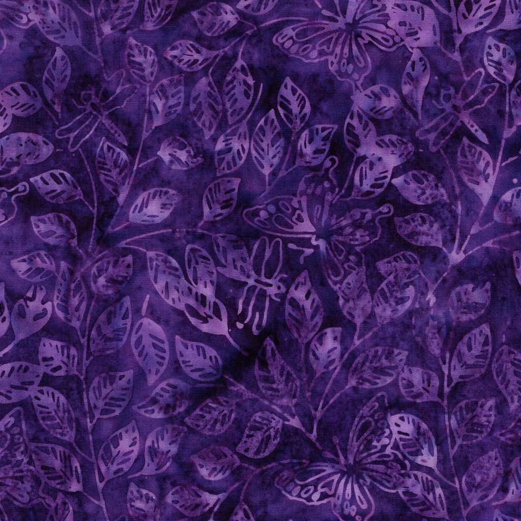 112507443 / Butterfly Dragonfly Leaves-Purple