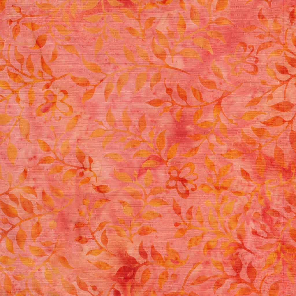112508253 / Butterfly & Leaves-Orange Tangerine