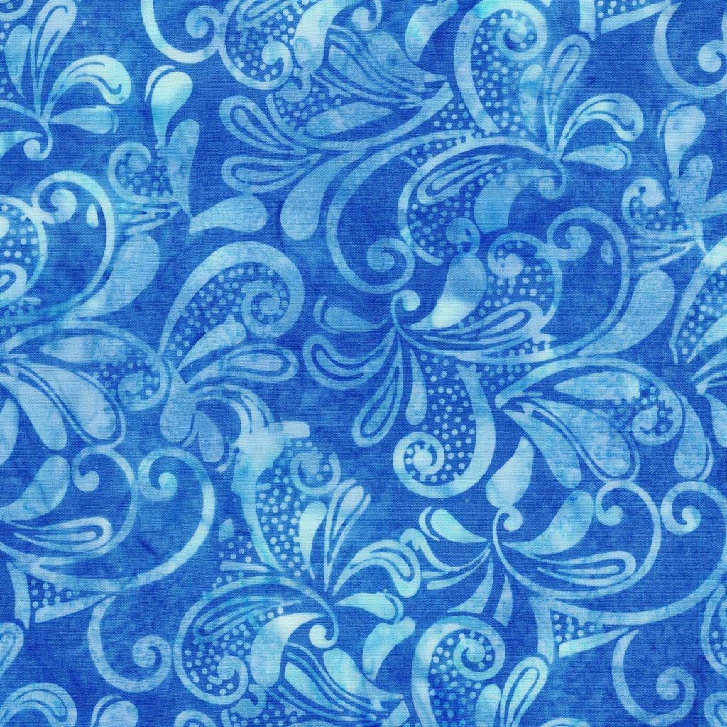 [112510520] 112510520 / Lg Paisley Swirl-Blue Powder Blue