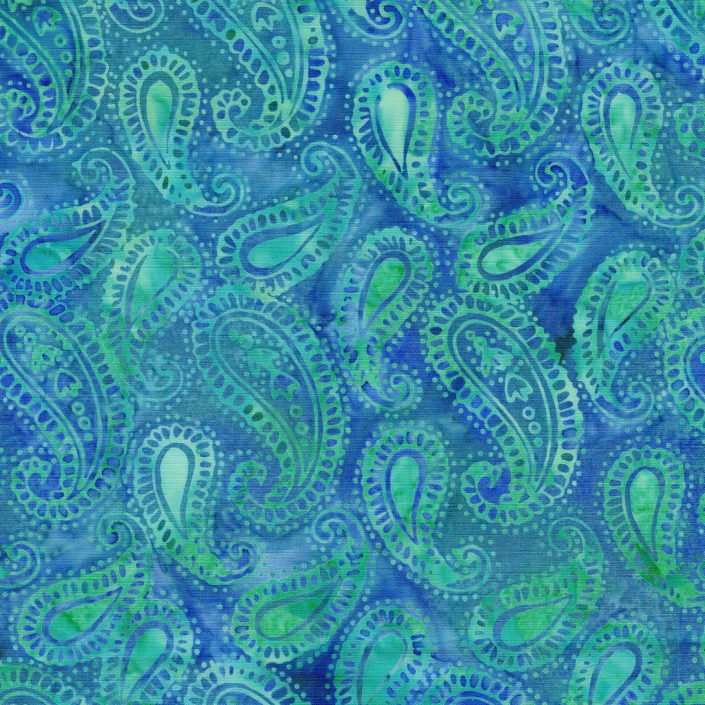 112512840 / Paisley-Multi Blue Green Marbles