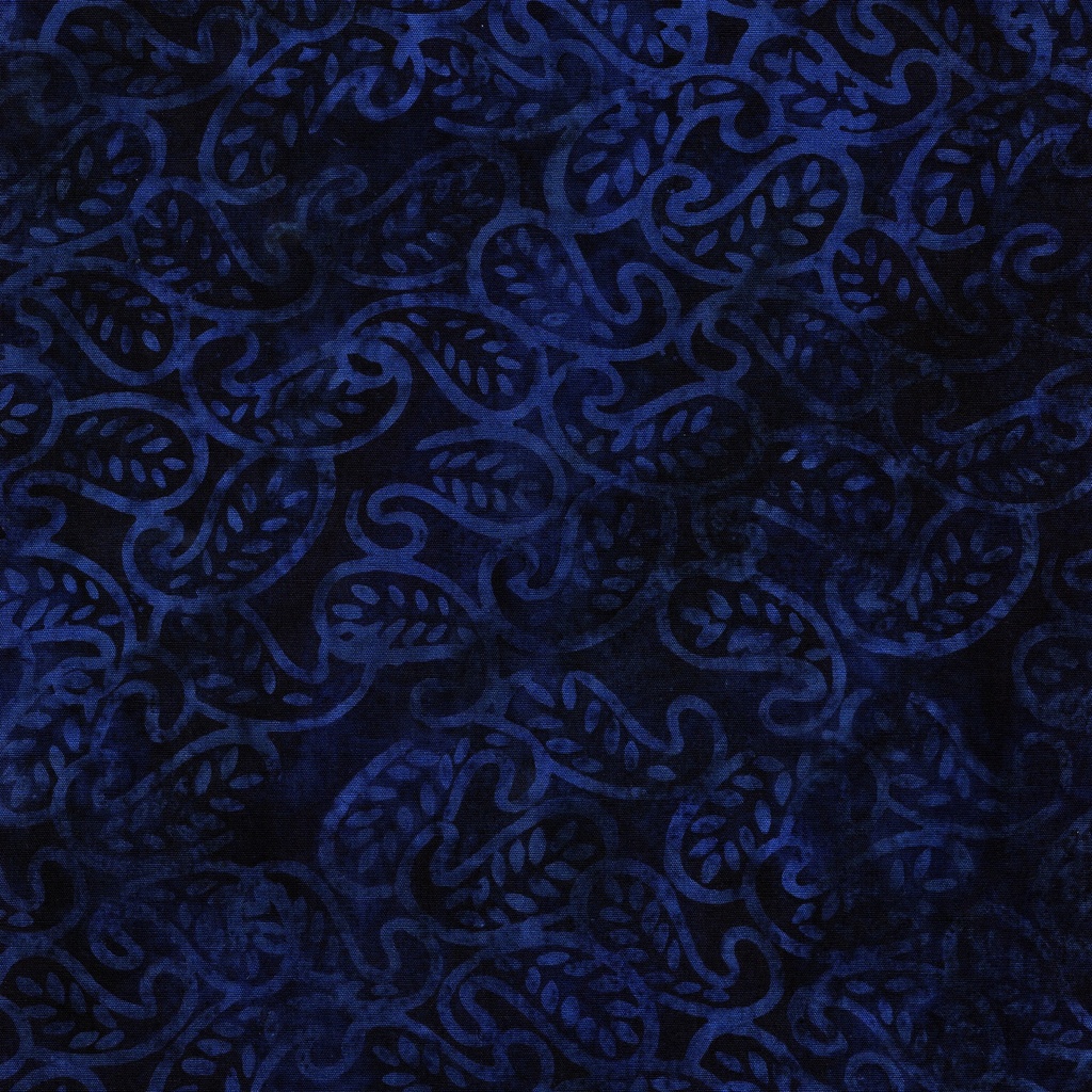 112513595 / Mini Leaf Paisley-Blue Midnight Blue