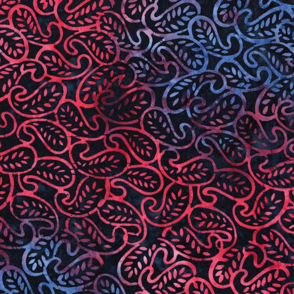[112513819] 112513819 / Mini Leaf Paisley-Multi Red White blue
