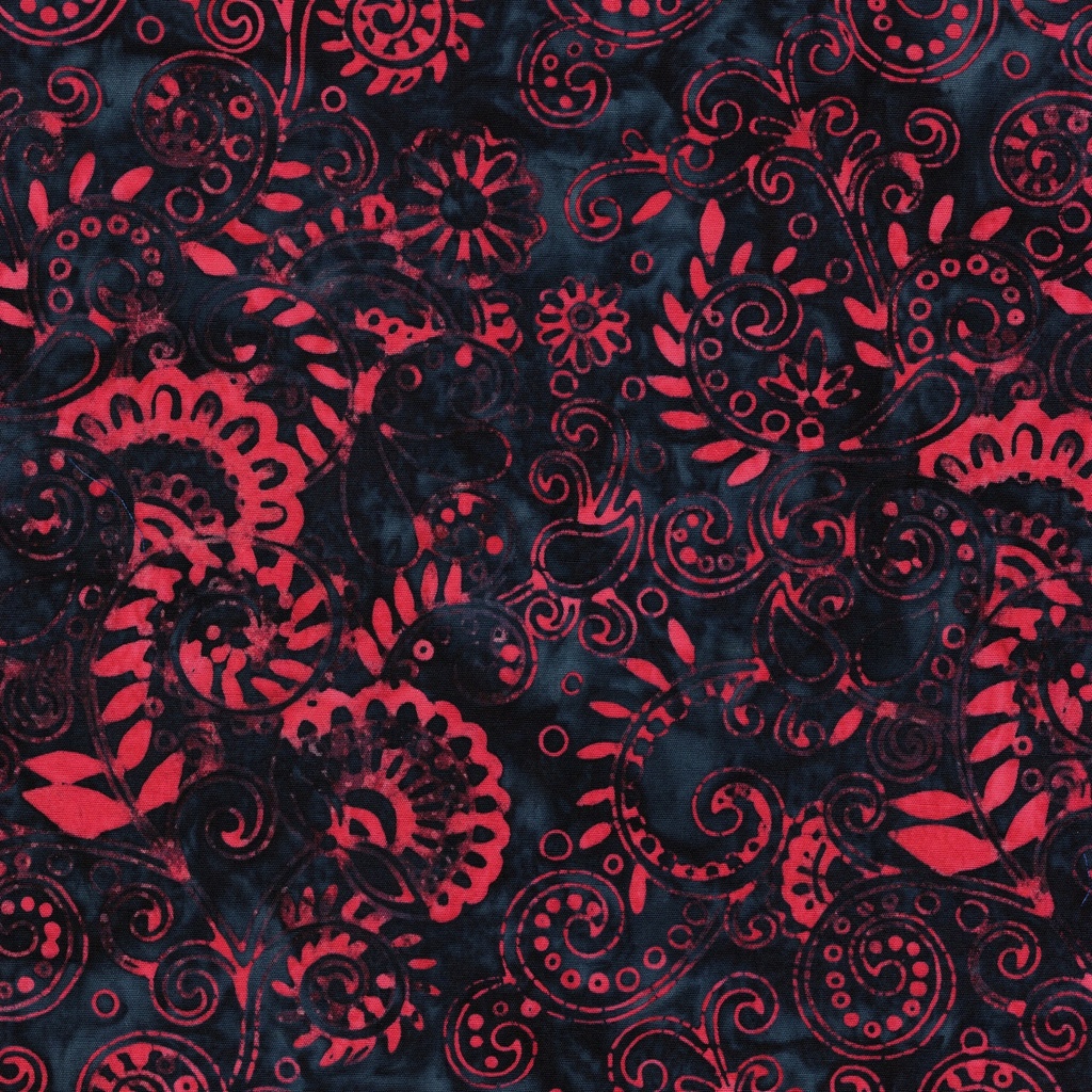 112516817 / Floral Paisley-Multi Red Blue