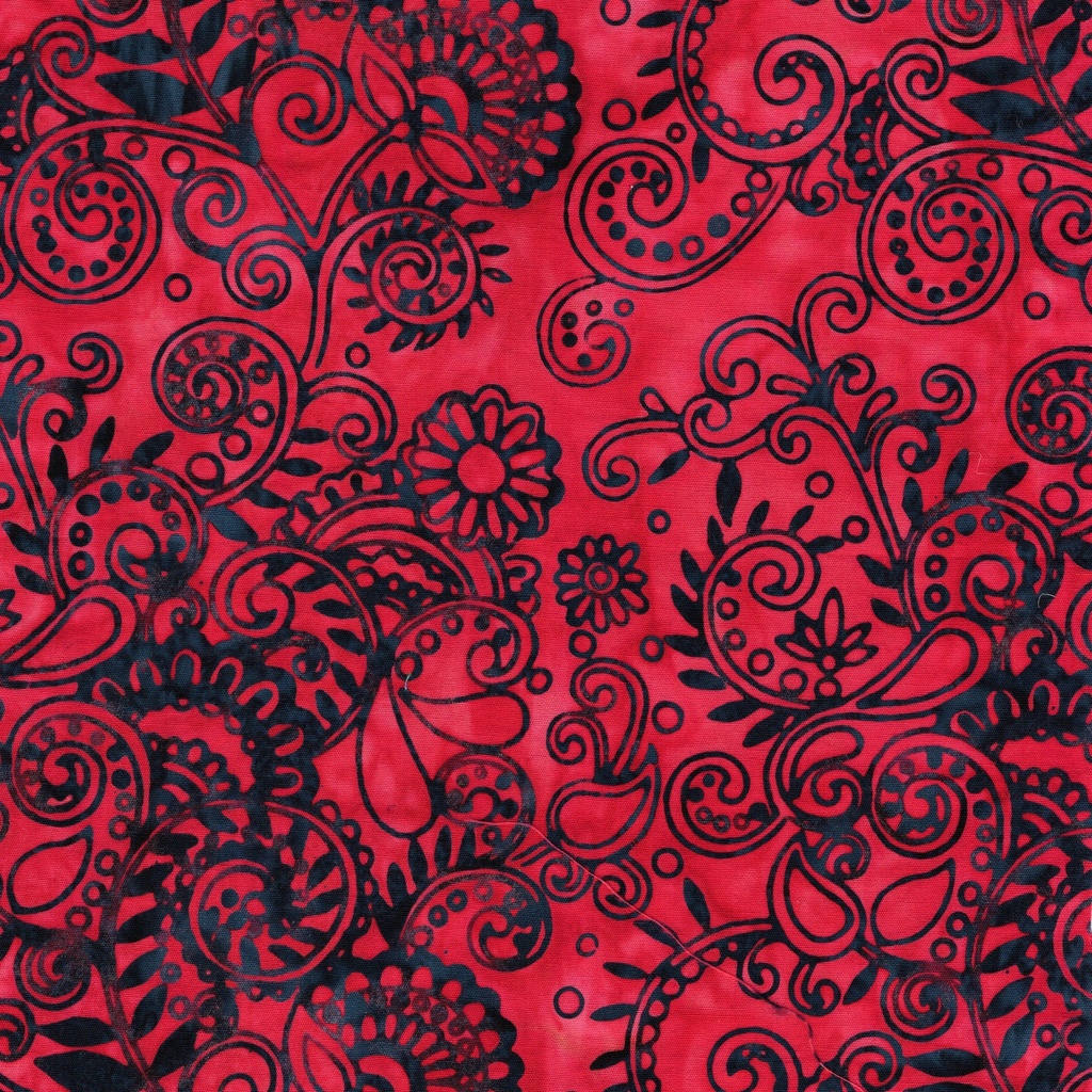 112516819 / Floral Paisley-Multi Red White blue
