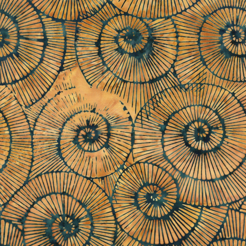 [112518836] 112518836 / Fossil Spirals-Multi Green Gold Orange
