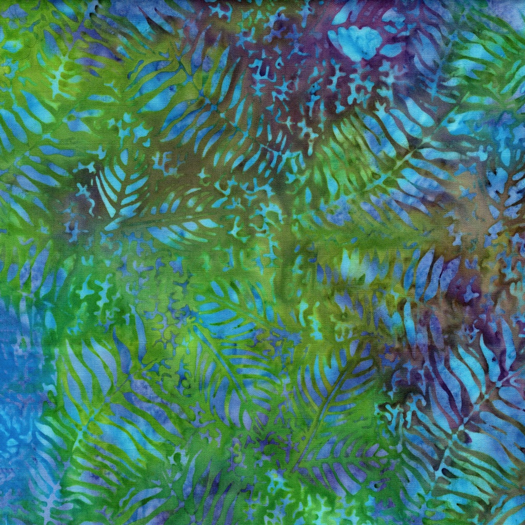 112524845 / Fossil Fern Leaf-Multi Green Purple Mardi Gras