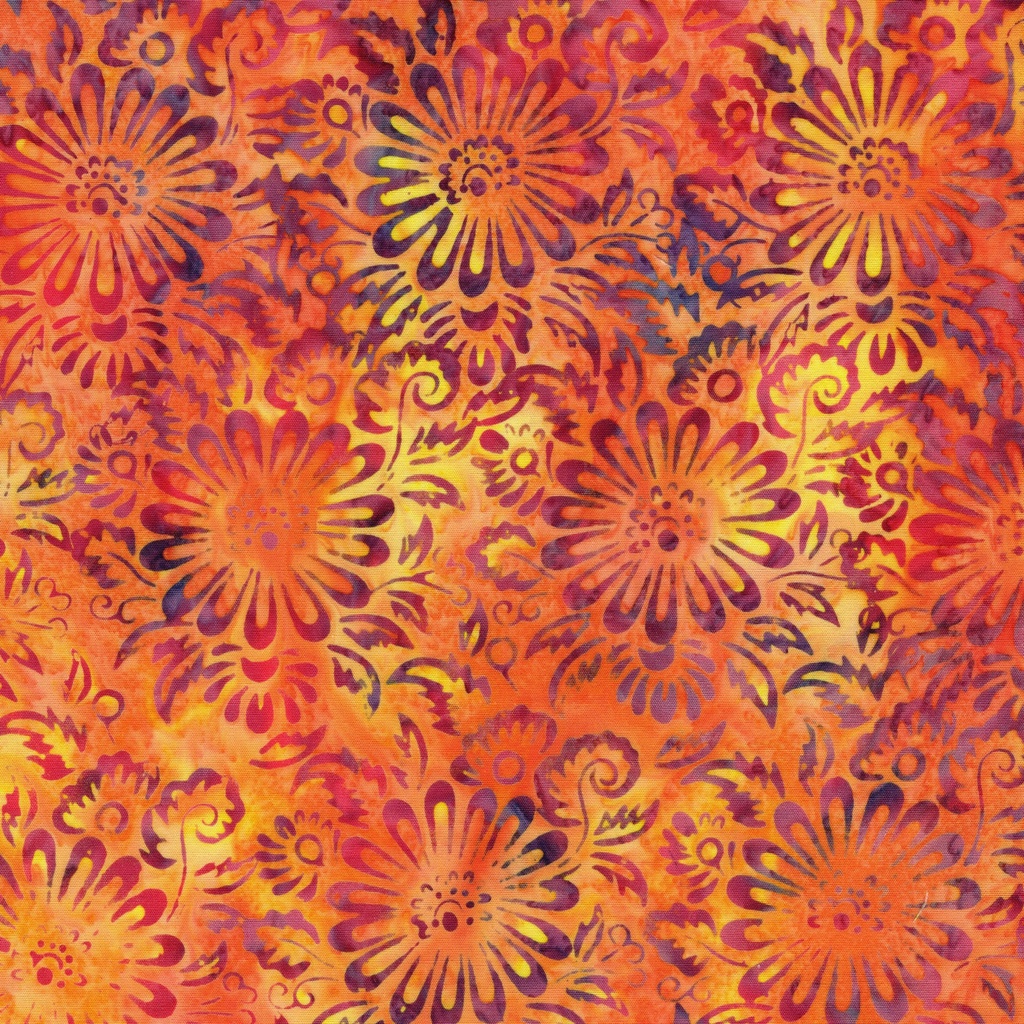 [112604265] 112604265 / Medallion Flowers-Orange Marmalade
