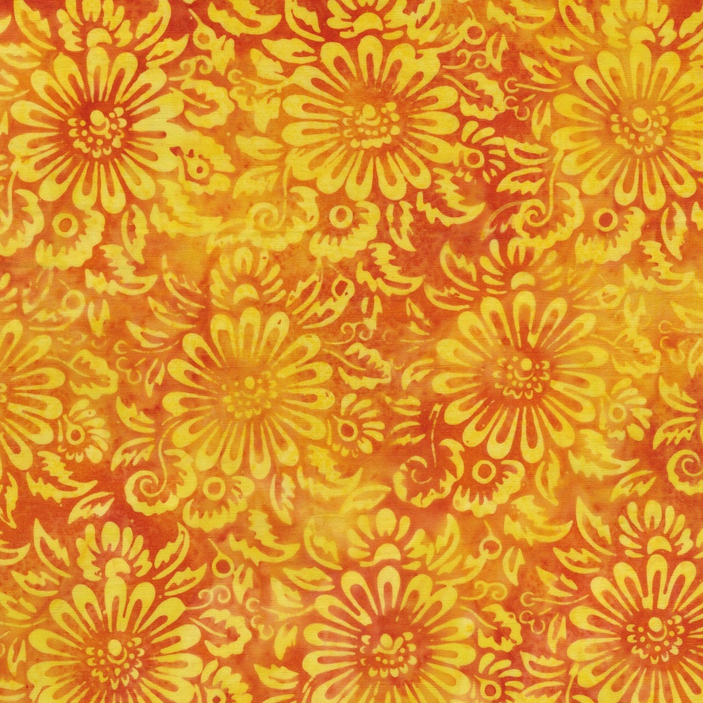 [112604270] 112604270 / Medallion Flowers--Orange Cheddar