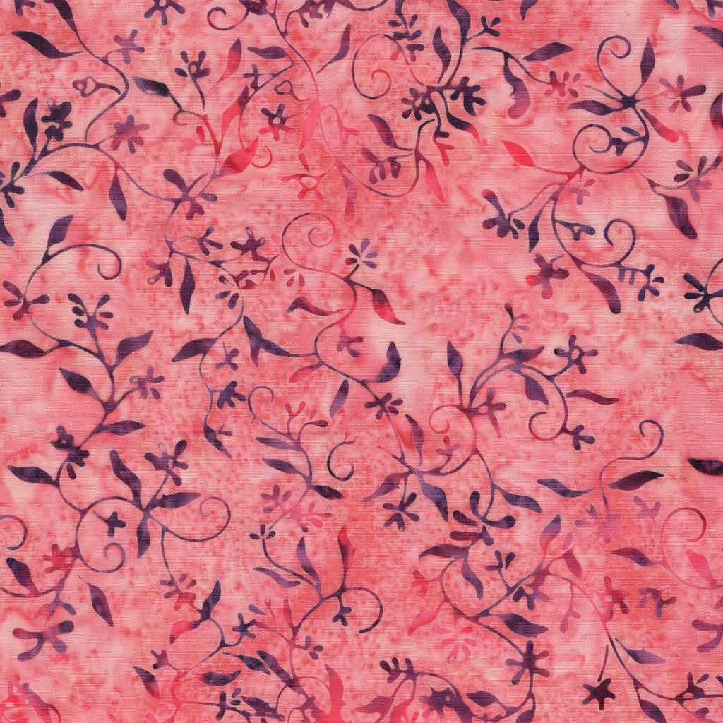 112605330 / Small Floral Vine--Red Flamingo