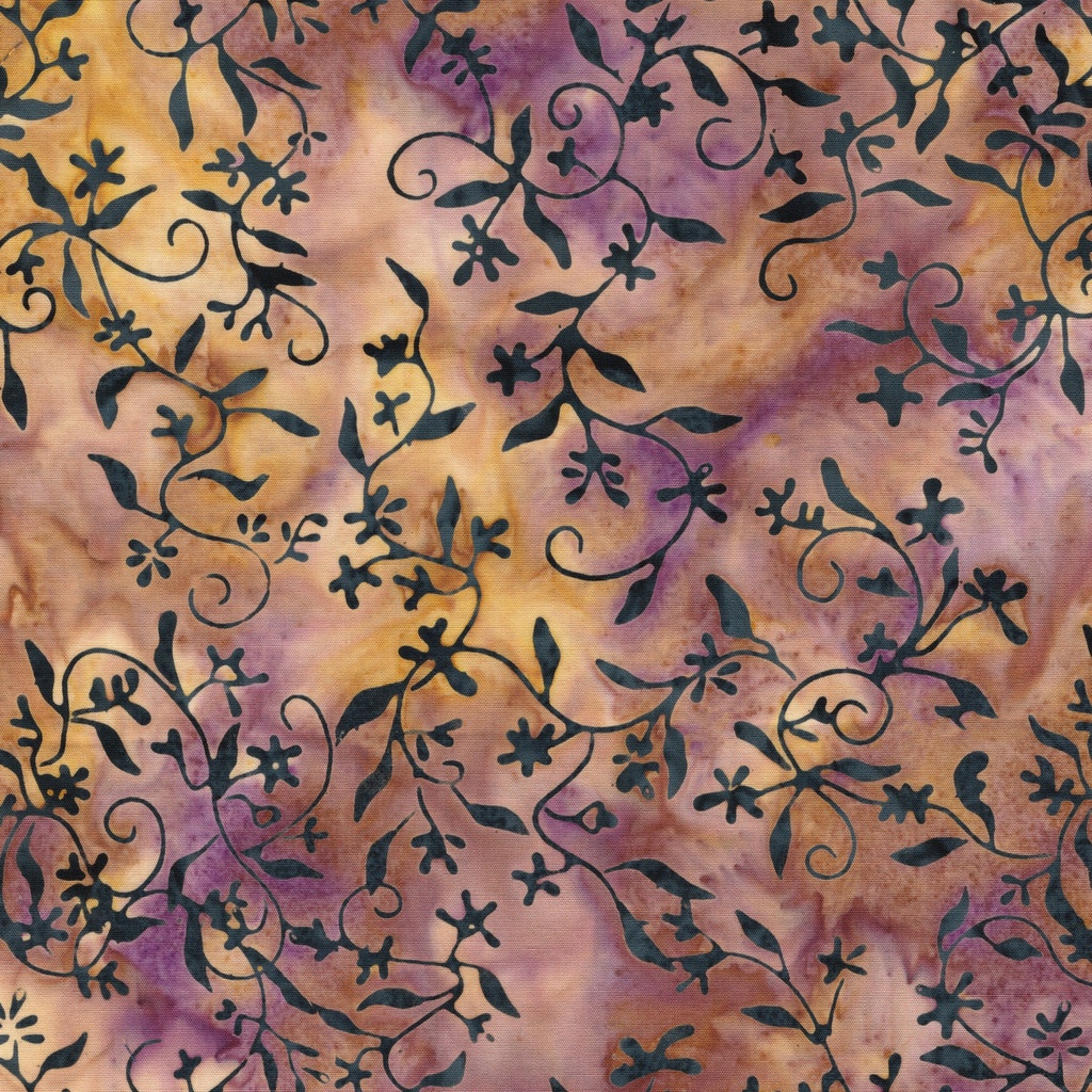 112605867 / Small Floral Vine-Multi Purple Gold