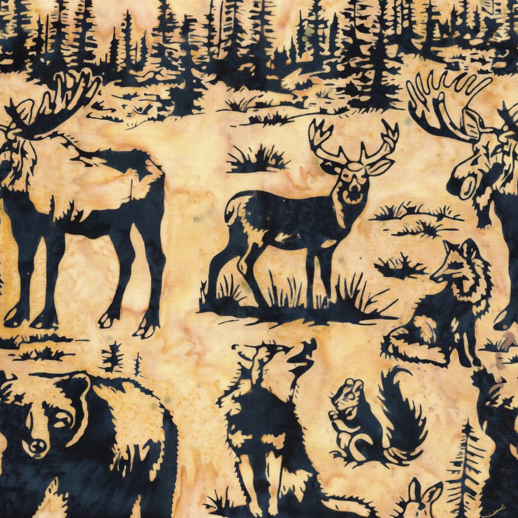 [112610051] 112610051 / Forest Animals-Brown Ecru