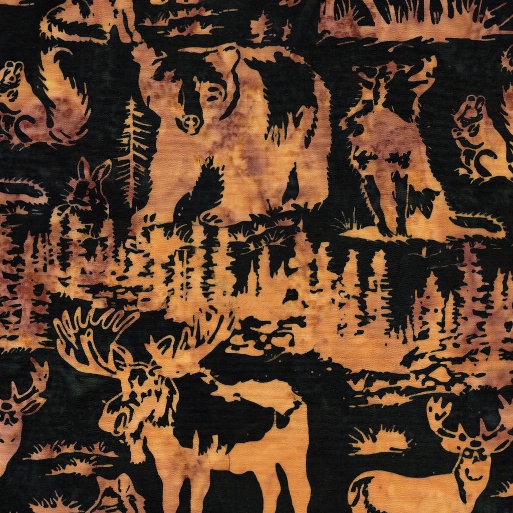 112610780 / Forest Animals-Black Charcoal