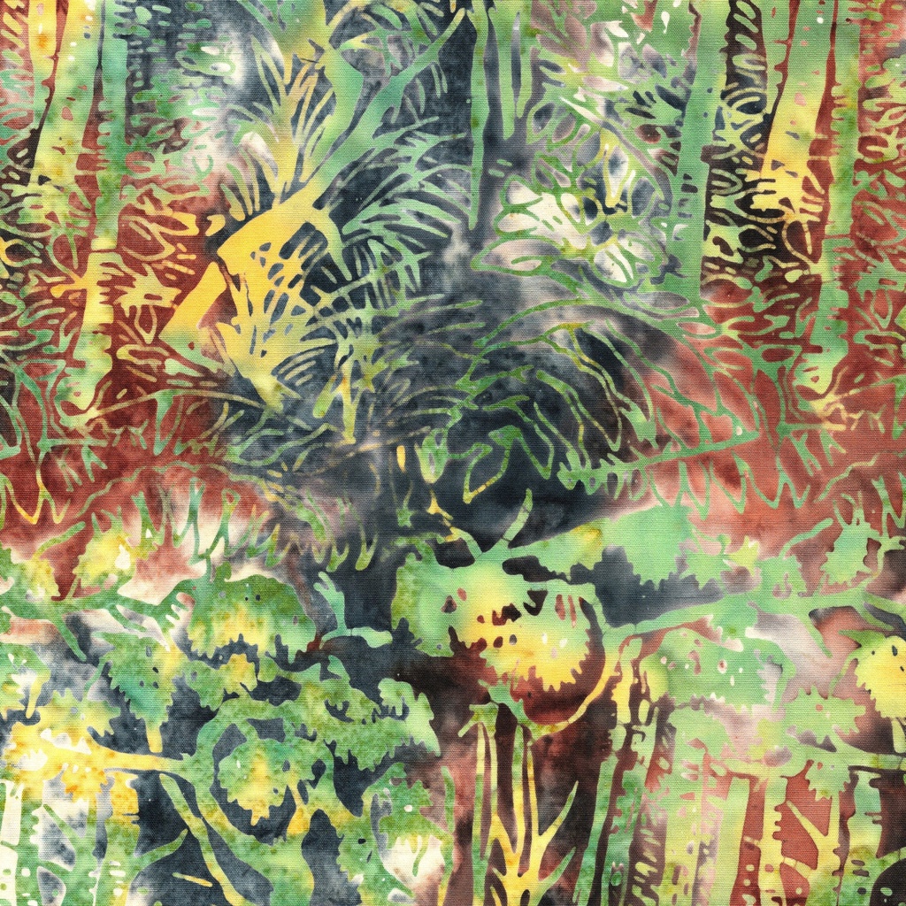 [112612806] 112612806 / Trees in the Garden-Multi Grey Brown Blue