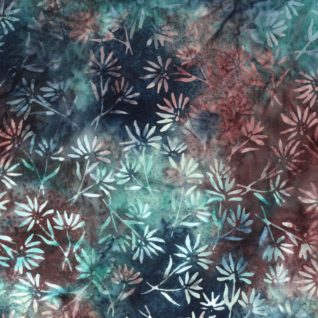 [112617802] 112617802 / Flowers-Multi Purple Teal Blue