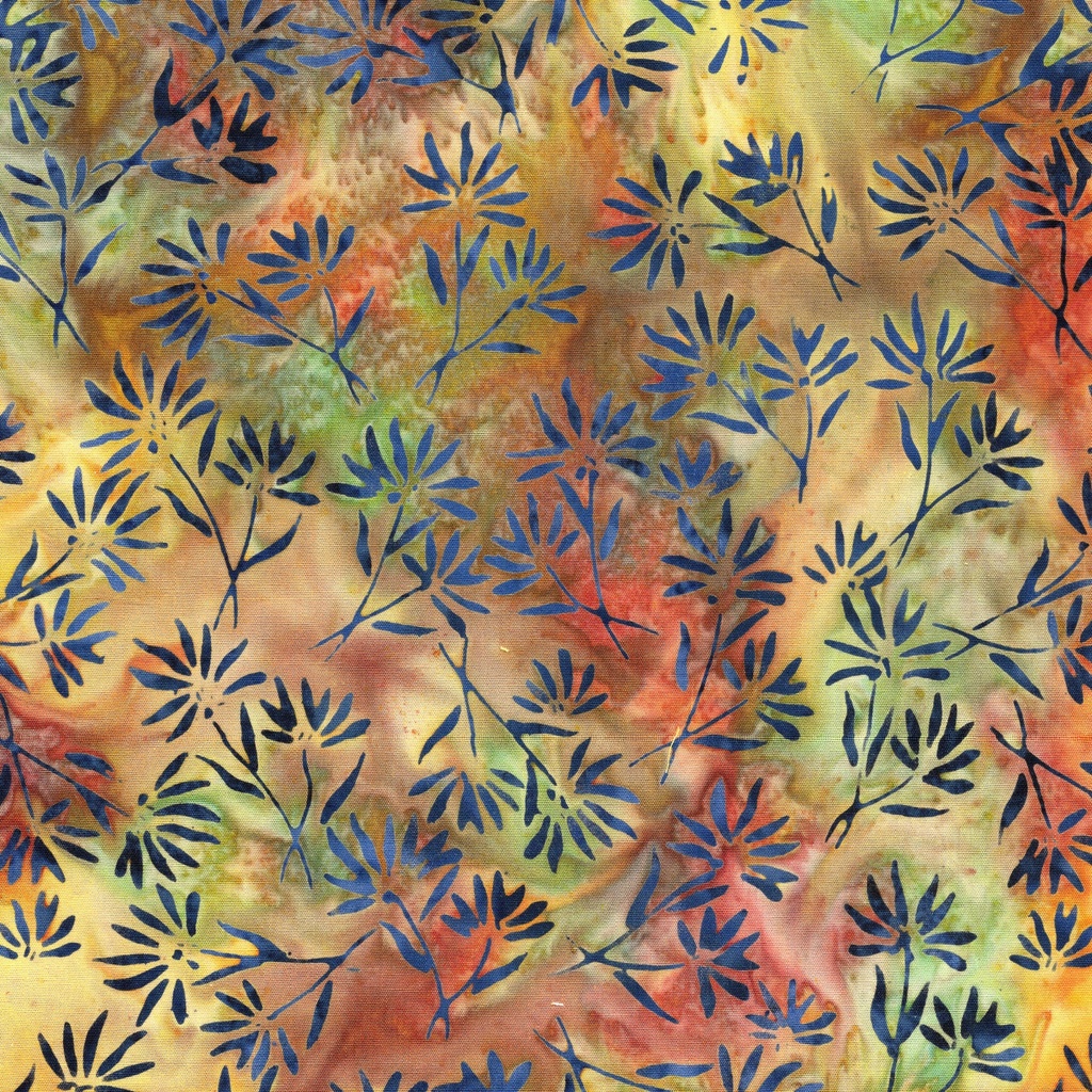 [112617836] 112617836 / Flowers-Multi Green Gold Orange