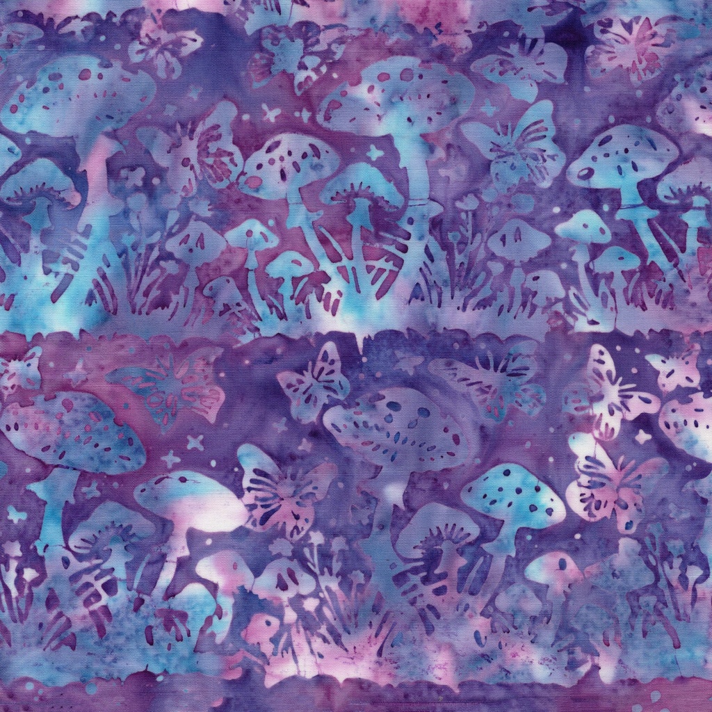 [112619430] 112619430 / Mushrooms and Butterflies-Purple Jelly