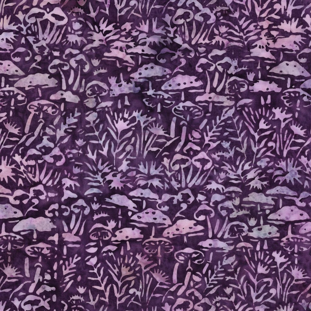 [112620470] 112620470 / Mushrooms and Flowers-Purple