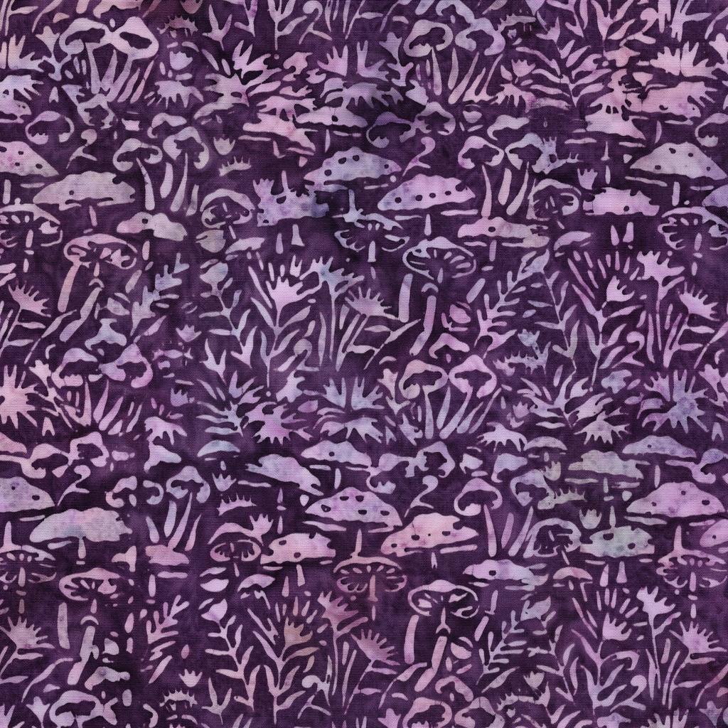 [112620470] 112620470 / Mushrooms and Flowers-Purple