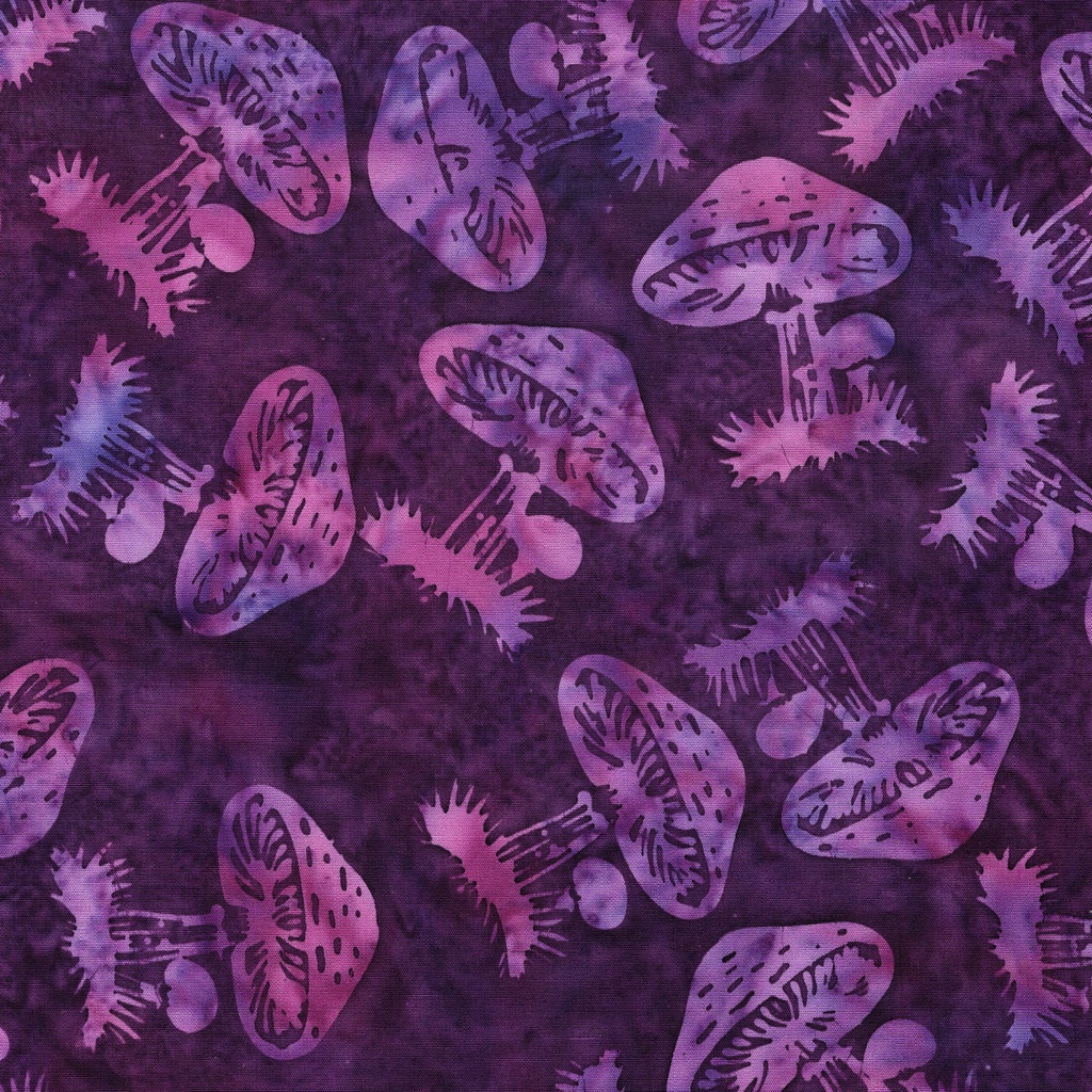 [112621455] 112621455 / Tossed Mushrooms--Purple Pansy