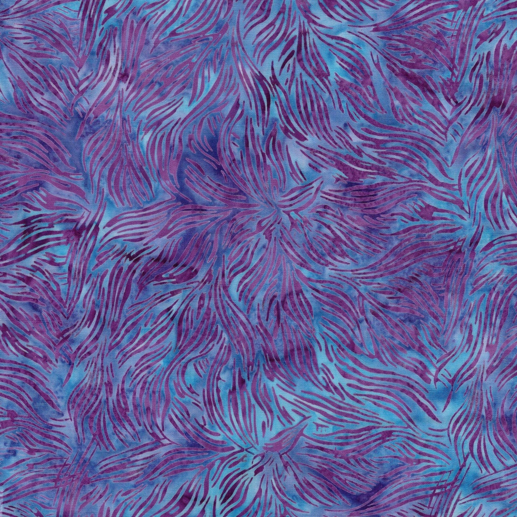 [112626829] 112626829 / Swirling Leaves-Multi Blue Turquoise Purple