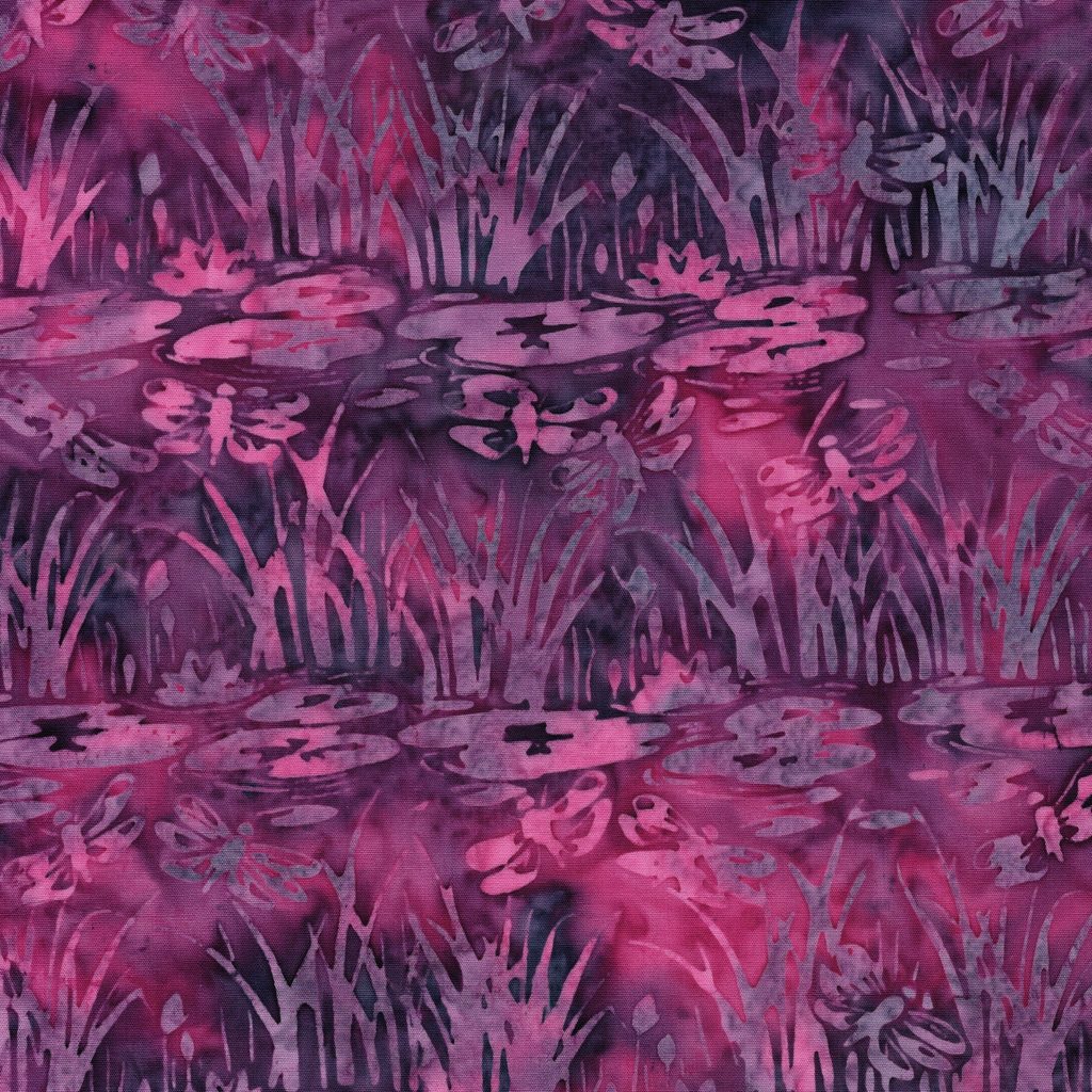 [112631890] 112631890 / Dragonflies Over Pond-Multi Purple Pink Iris