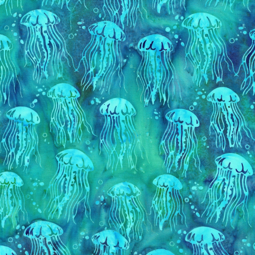 [112636950] 112636950 / Jellyfish--Teal Cerulean