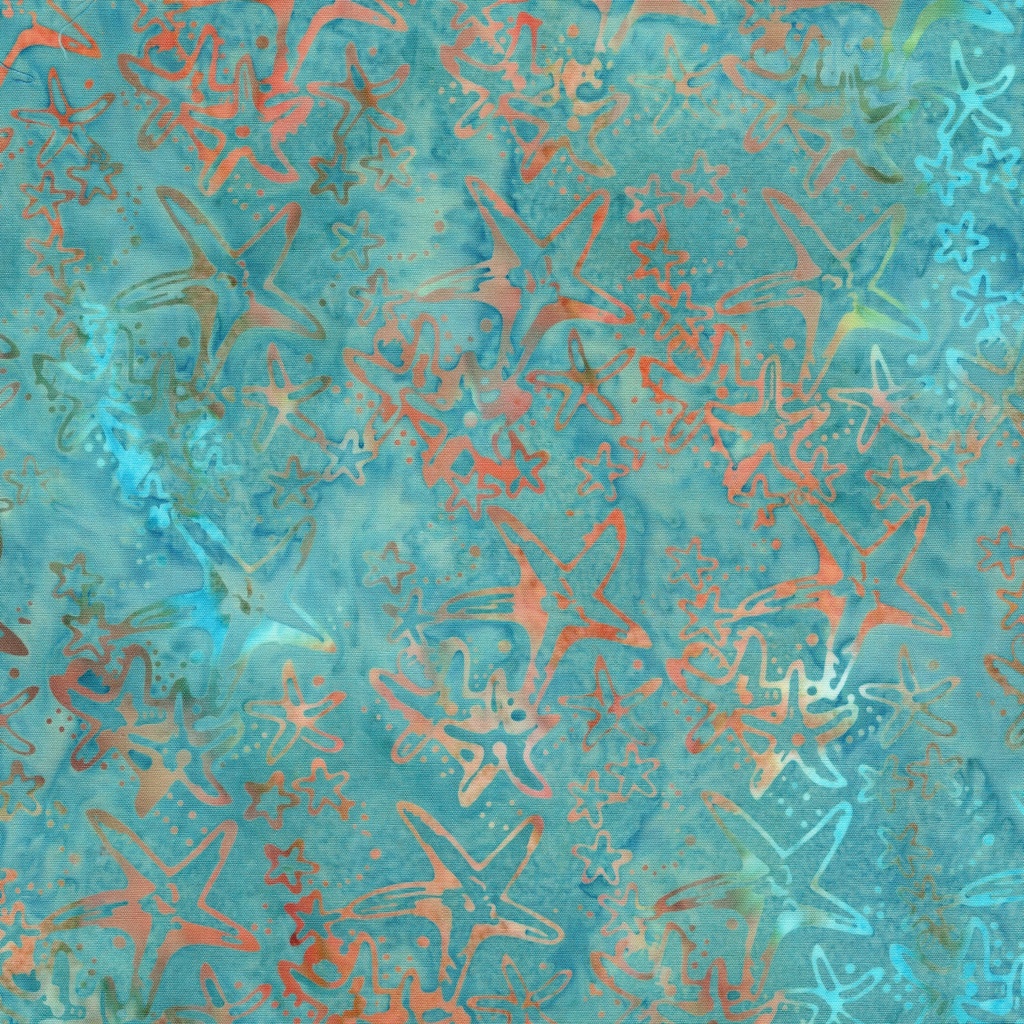 112637945 / Starfish--Teal Cool Water
