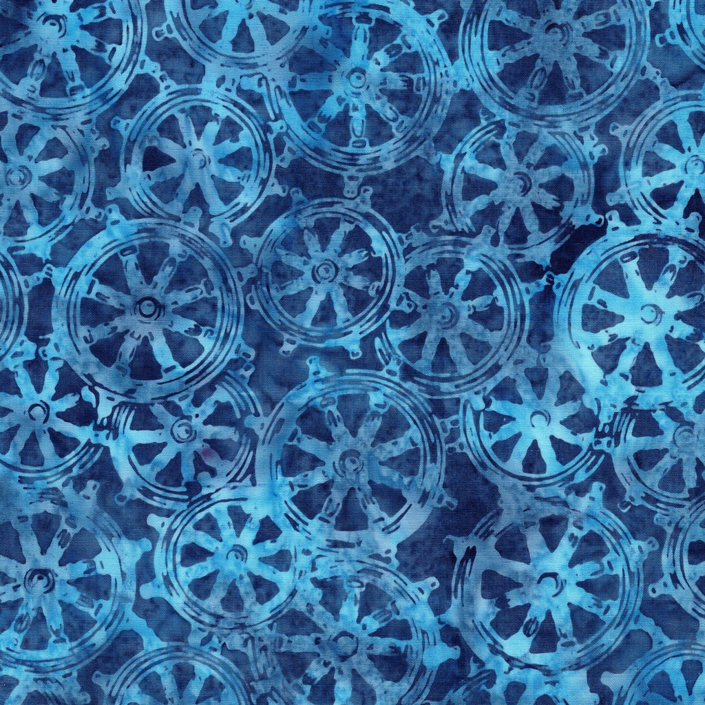 112643570 / Ship's Wheel-Blue Cornflower