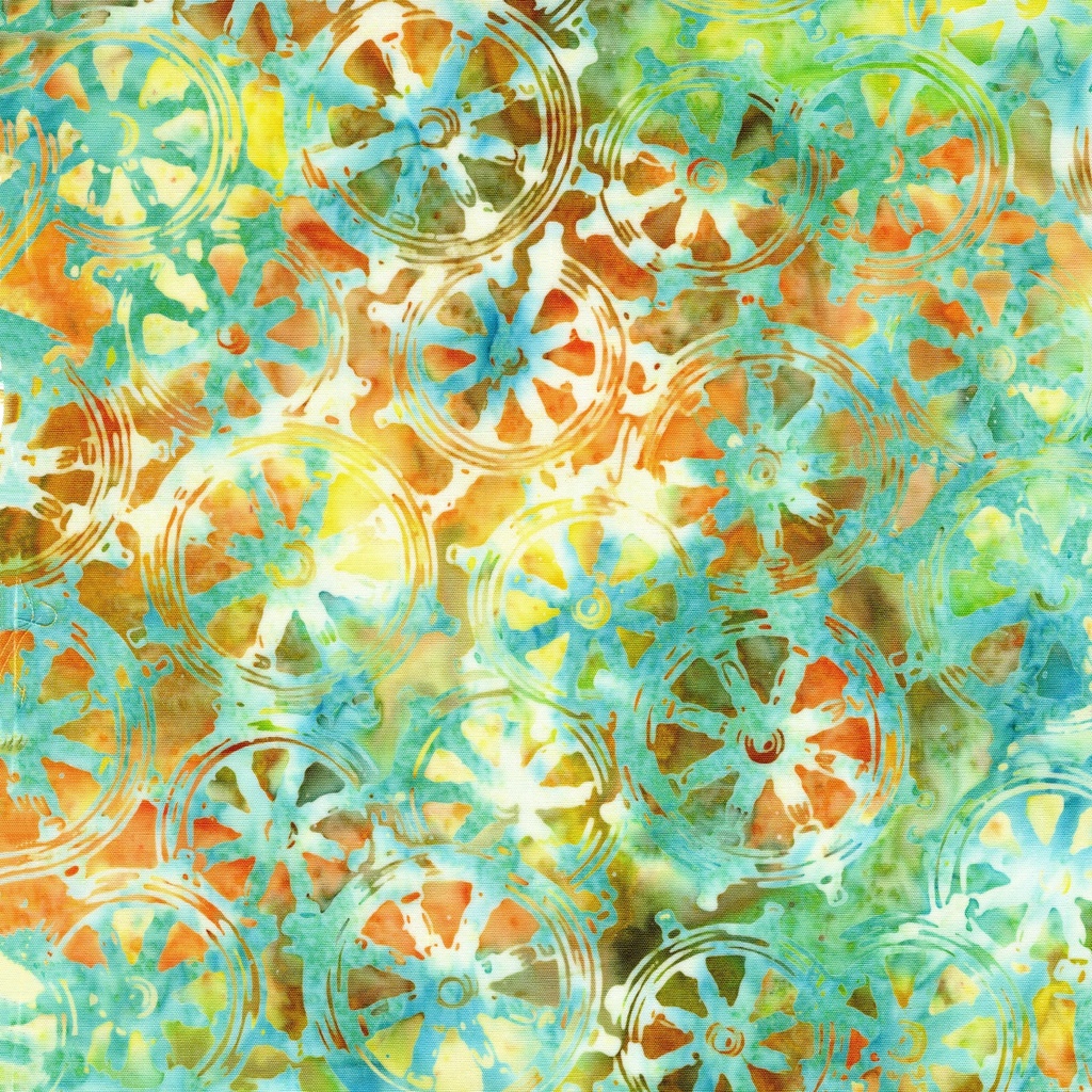 [112643813] 112643813 / Ship's Wheel-Multi Green Orange