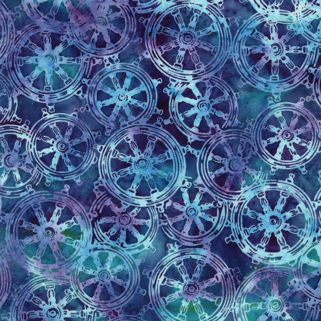 [112643829] 112643829 / Ship's Wheel-Multi Turquoise Purple