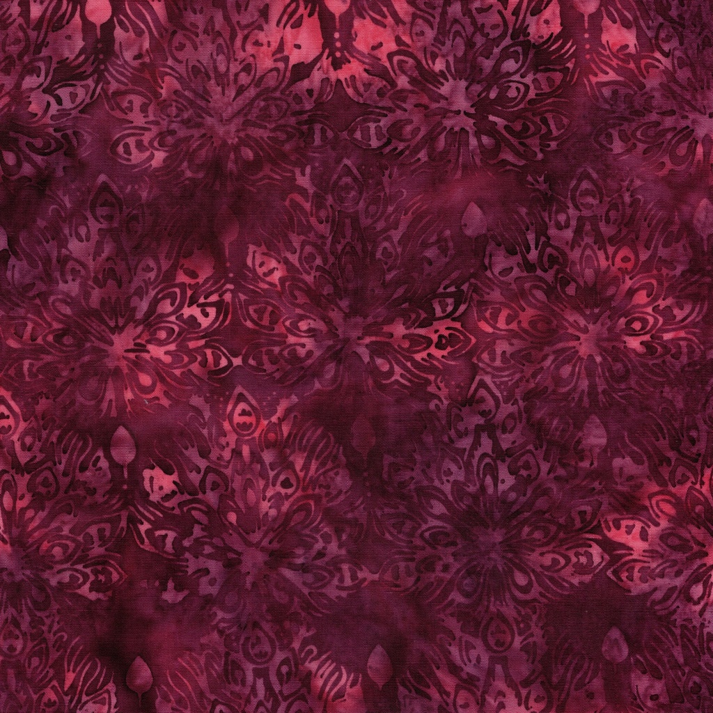 112655390 / Peacock Medallion-Red Burgundy