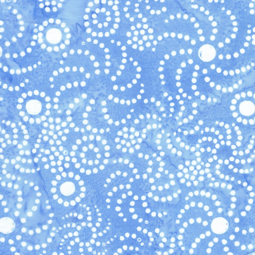 [112670515] 112670515 / Swirly Dots-Blue Chambray