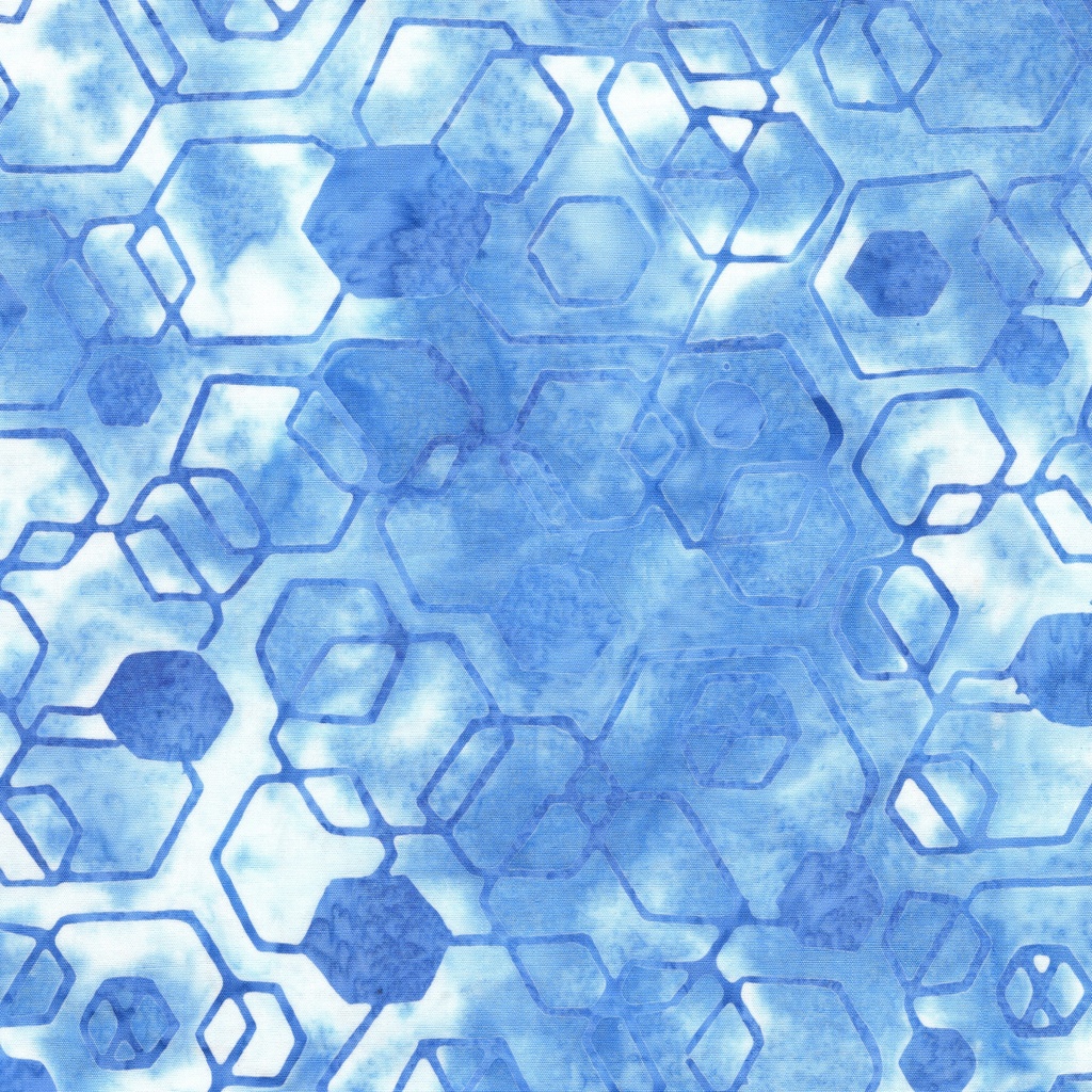 112671849 / Hexagons-Multi White Blue Sky