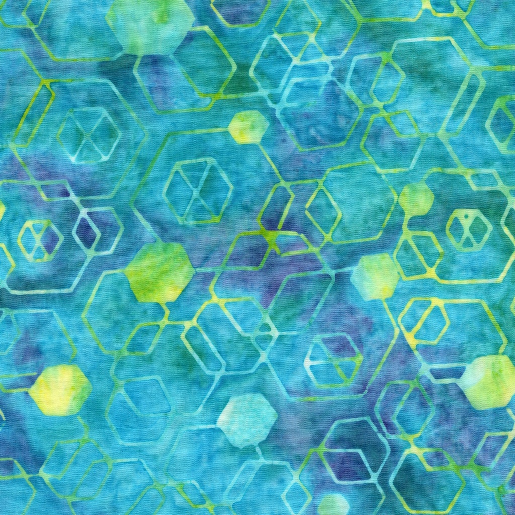 [112671879] 112671879 / Hexagons--Multi Teal Purple