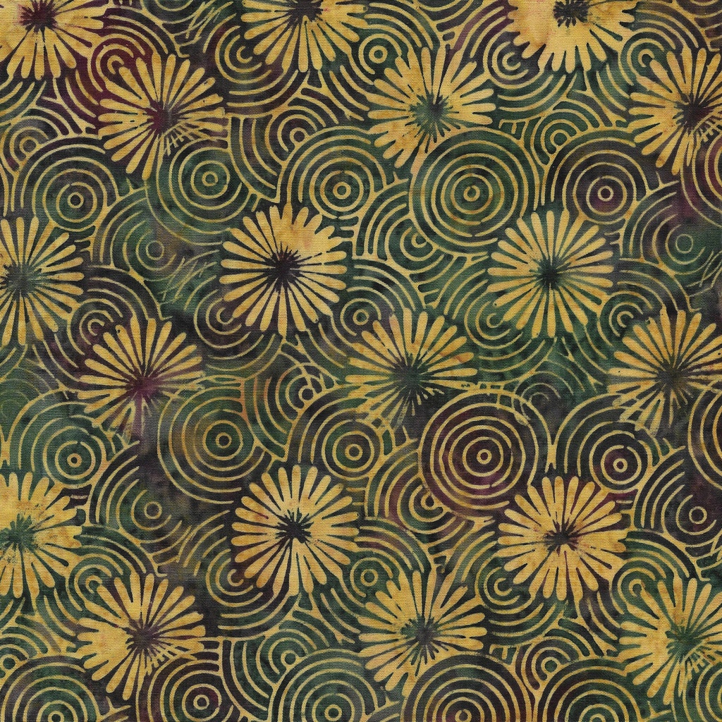 122319852 / Optic Flower-Multi Red Teal Gold