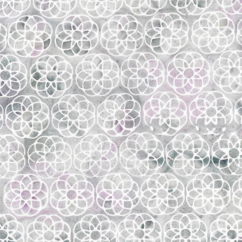 [122325868] 122325868 / Geometric Flower-Multi Grey Purple White
