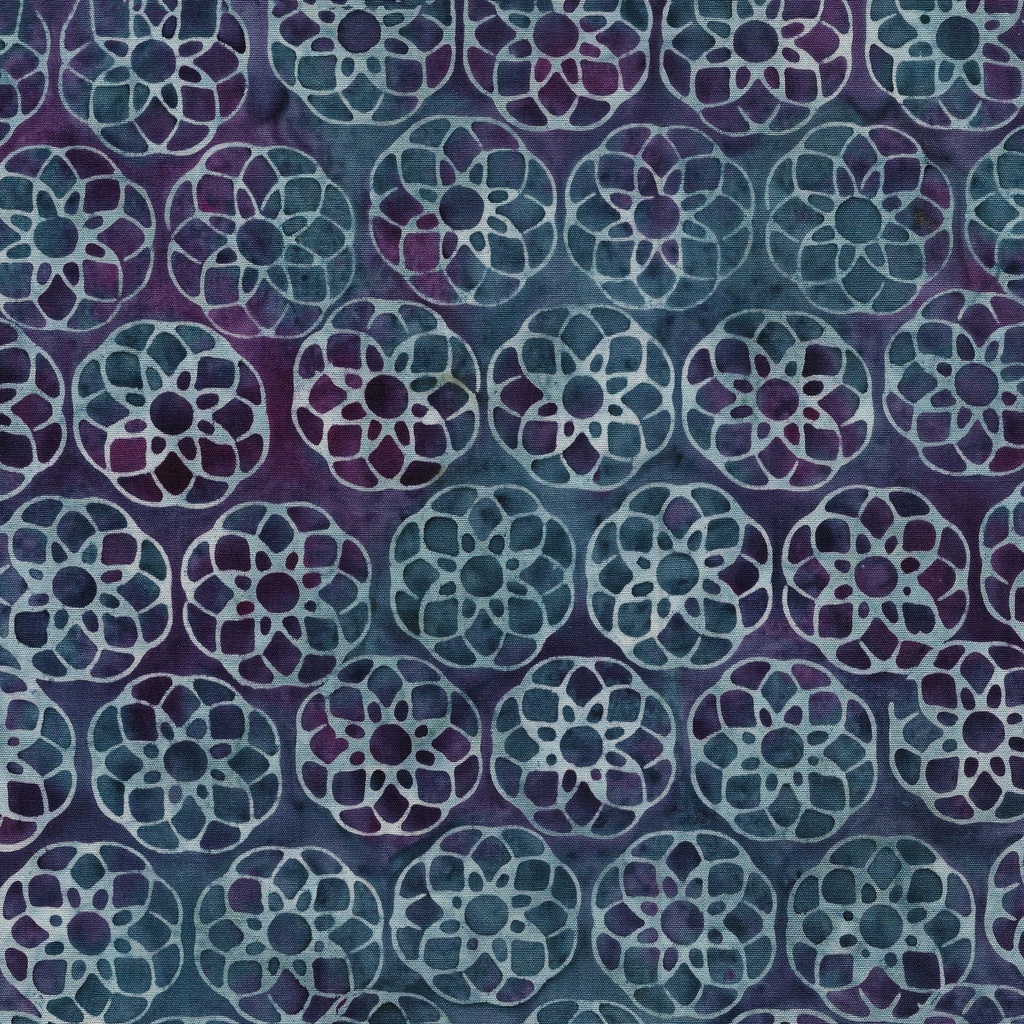 122325875 / Geometric Flower-Multi Purple Blue Grey Twilight
