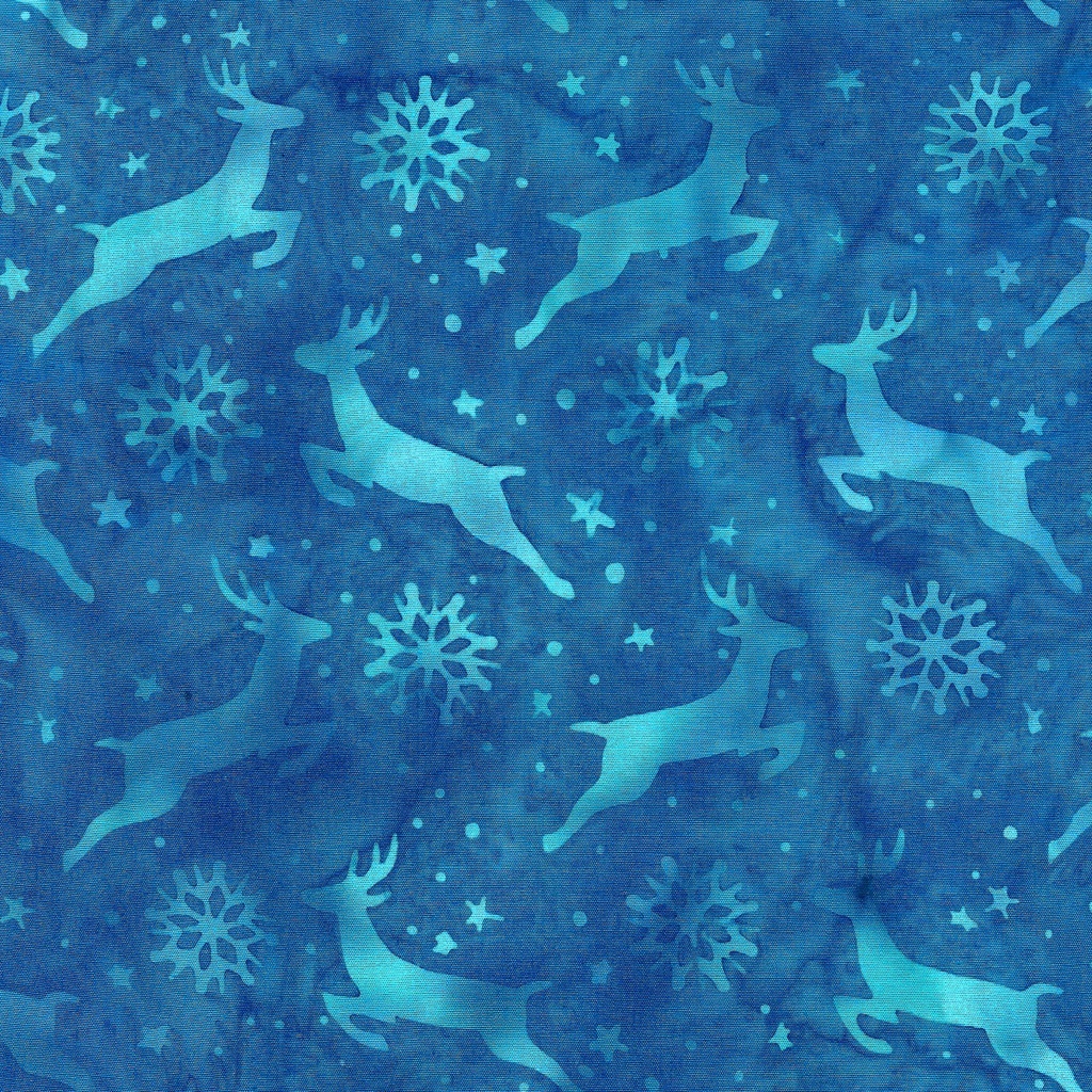 [122327940] 122327940 / Deer Snowflake-Teal Surf