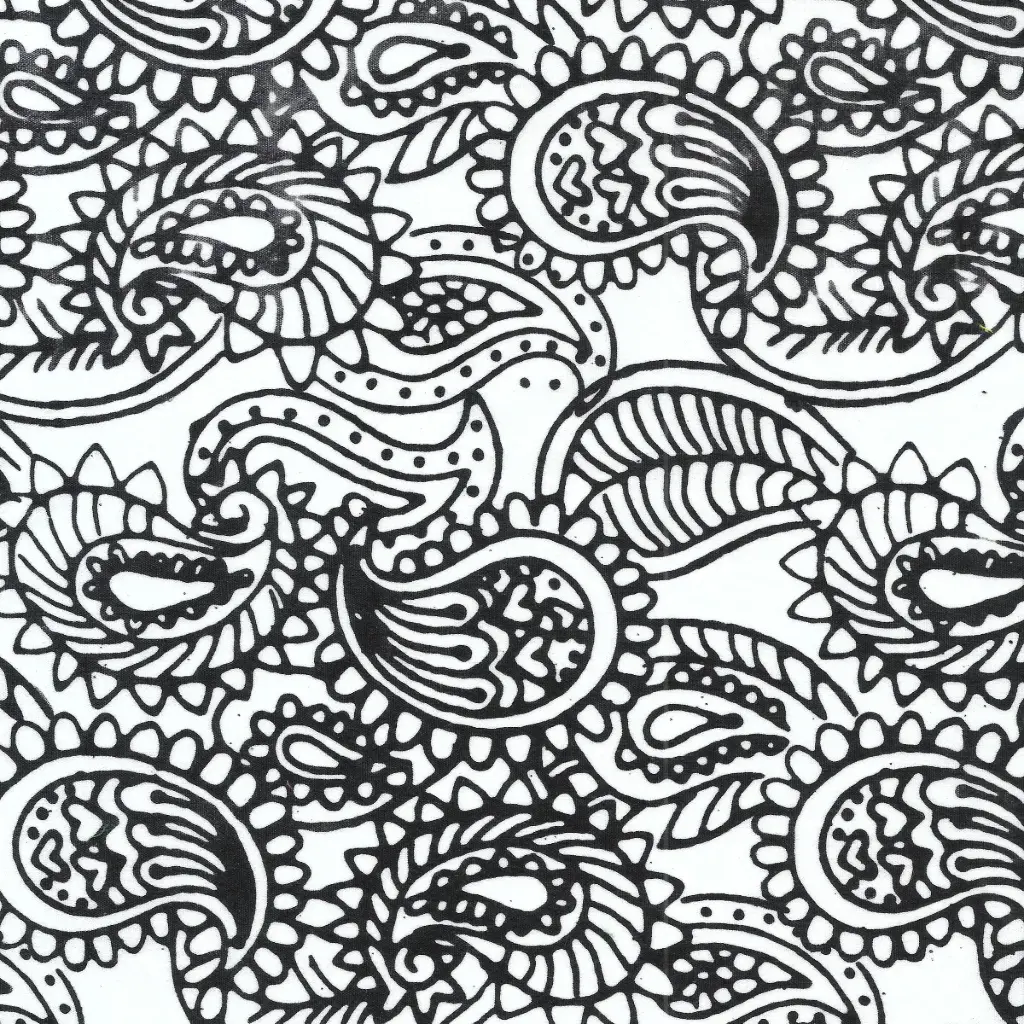 [122347700] 122347700 / Groovy Paisley -White