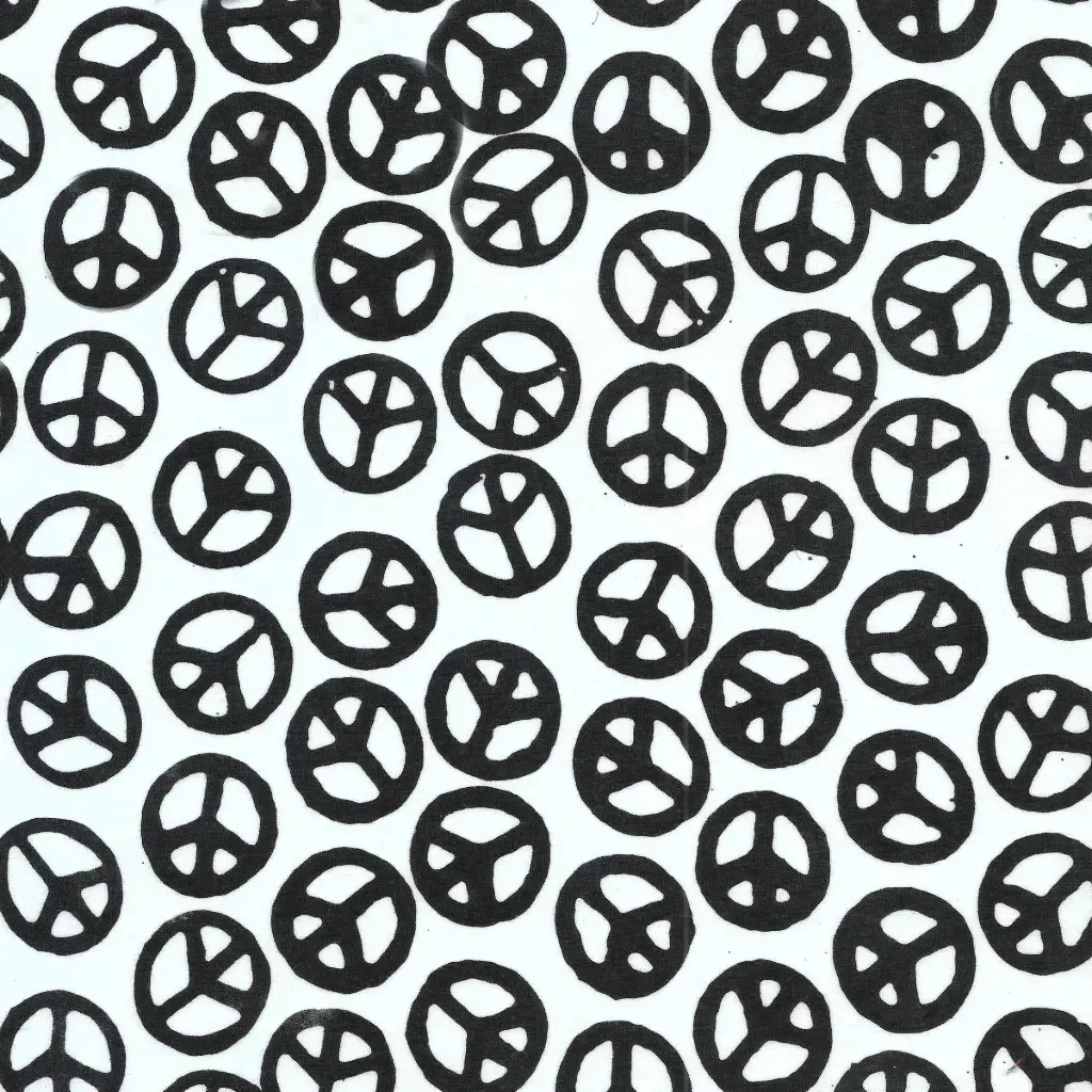 [122349700] 122349700 / Peace Sign-White