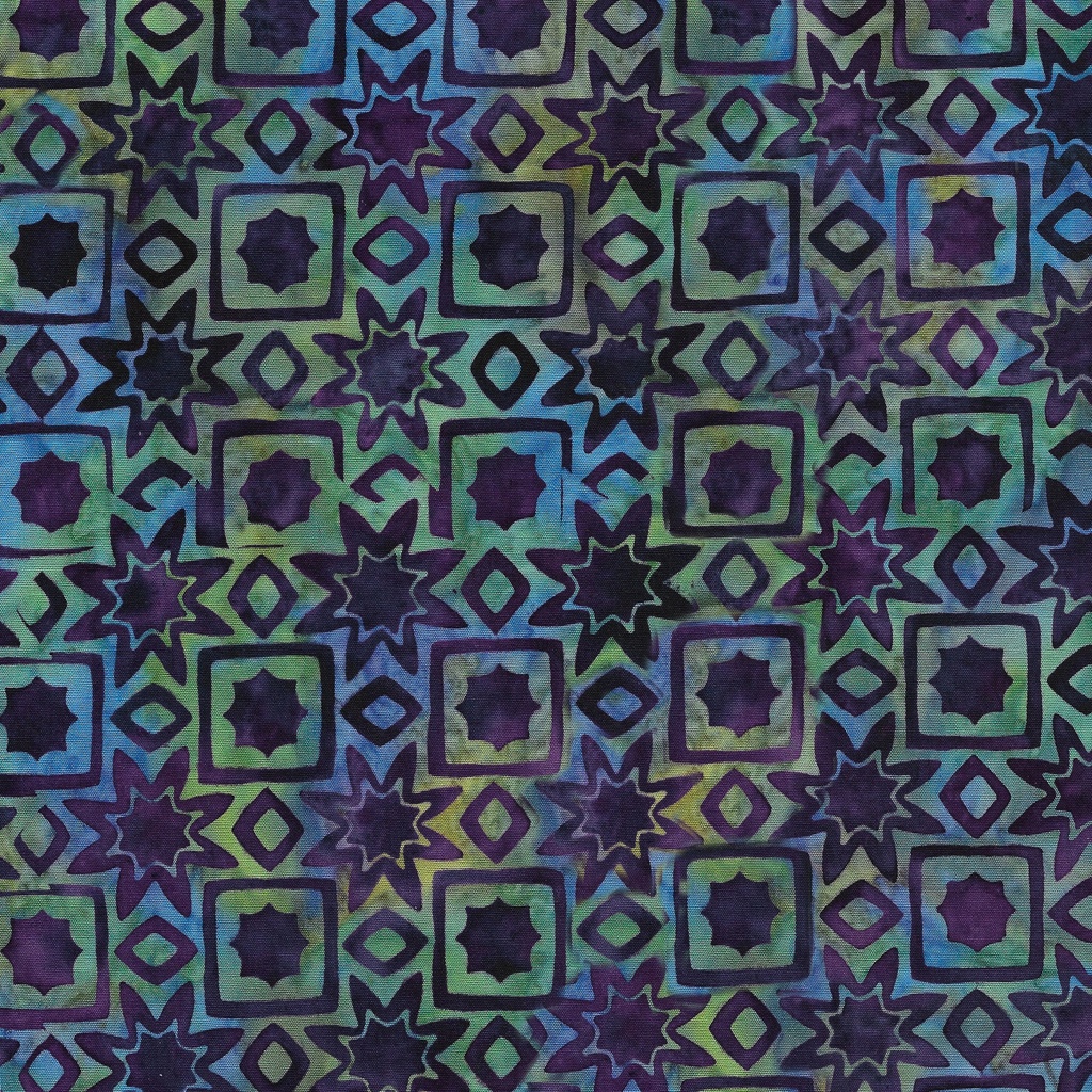 122360840 / Star Pattern-Multi Blue Green Marbles