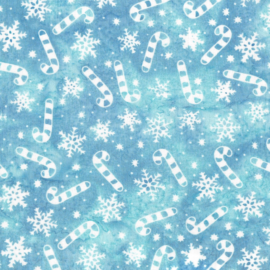 122405510 / Candy Cane Snowflakes-Blue Sky