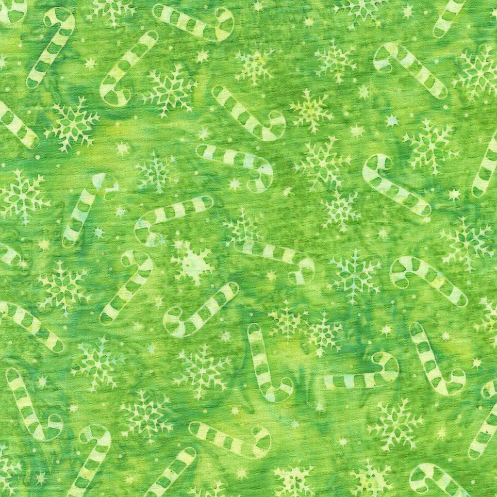 [122405630] 122405630 / Candy Cane Snowflakes-Green Lemongrass